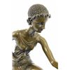Image 2 : Art Deco Lady and the Parrot Bronze Figurine on Marble Base Sculpture