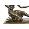 Image 4 : Art Deco Lady and the Parrot Bronze Figurine on Marble Base Sculpture