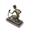 Image 6 : Art Deco Lady and the Parrot Bronze Figurine on Marble Base Sculpture