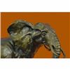 Image 2 : Massive Happy Indian Elephant Sign of Good Luck and Fortune Bronze Sculpture