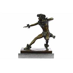 Erotic Sensual Male Nude Bronze Sculpture on Marble base Statue