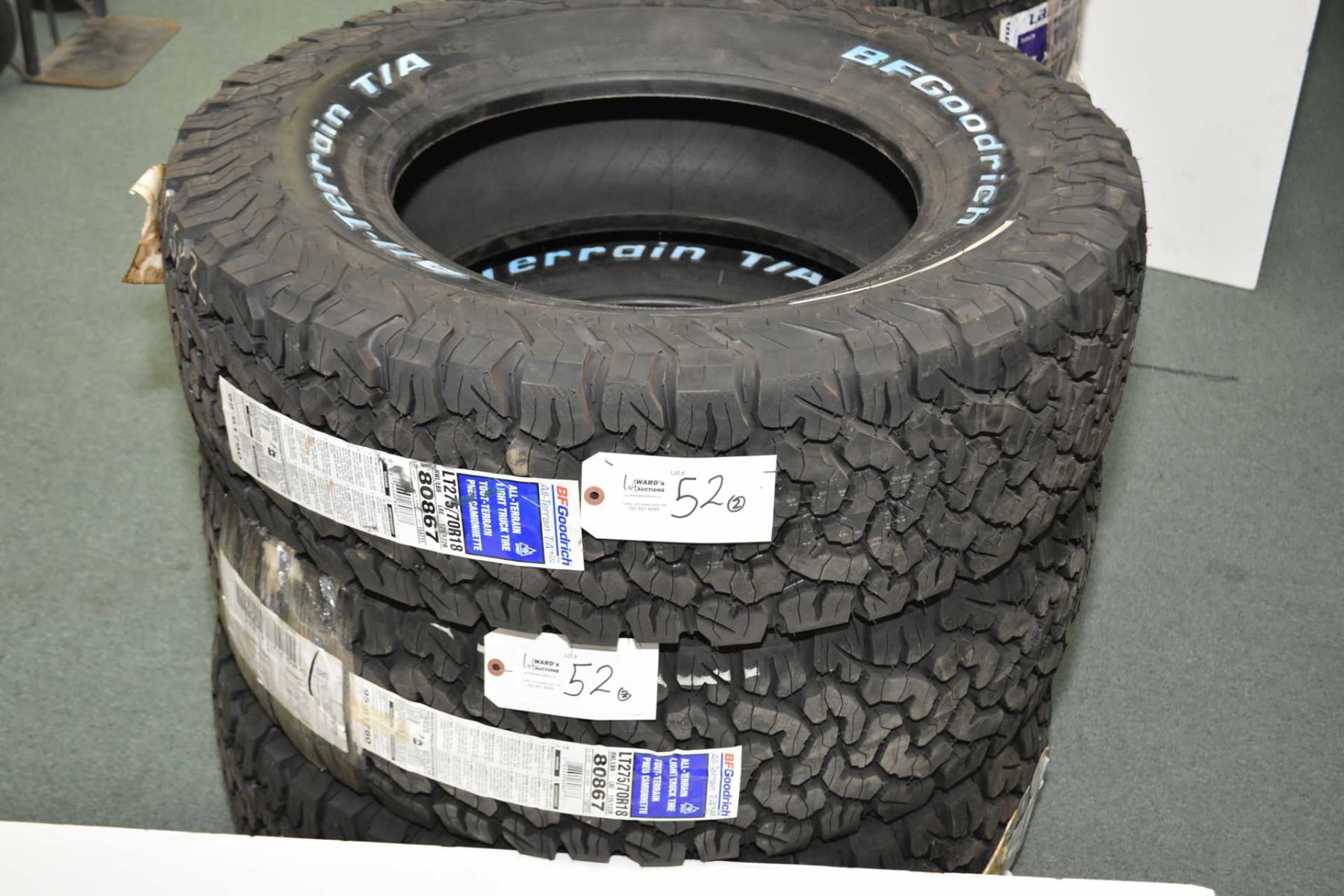 Pair of brand new BF Goodrich All Terrain T/A light truck tires LT275