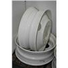 Pair of brand new, white painted Centrusteel 22.5 X 8.25 rims # 1A022417, #70542- AUCTION HOUSE WILL