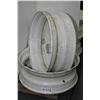 Pair of brand new, white painted Centrusteel 24.5" X 8.25" Hayes Lemmerz rims #1A092105, #87897- AUC