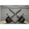 Image 1 : Lot of Two Toledo Reproduction Short Swords with approx. 14" blades, large hilt and wire wrapped sty