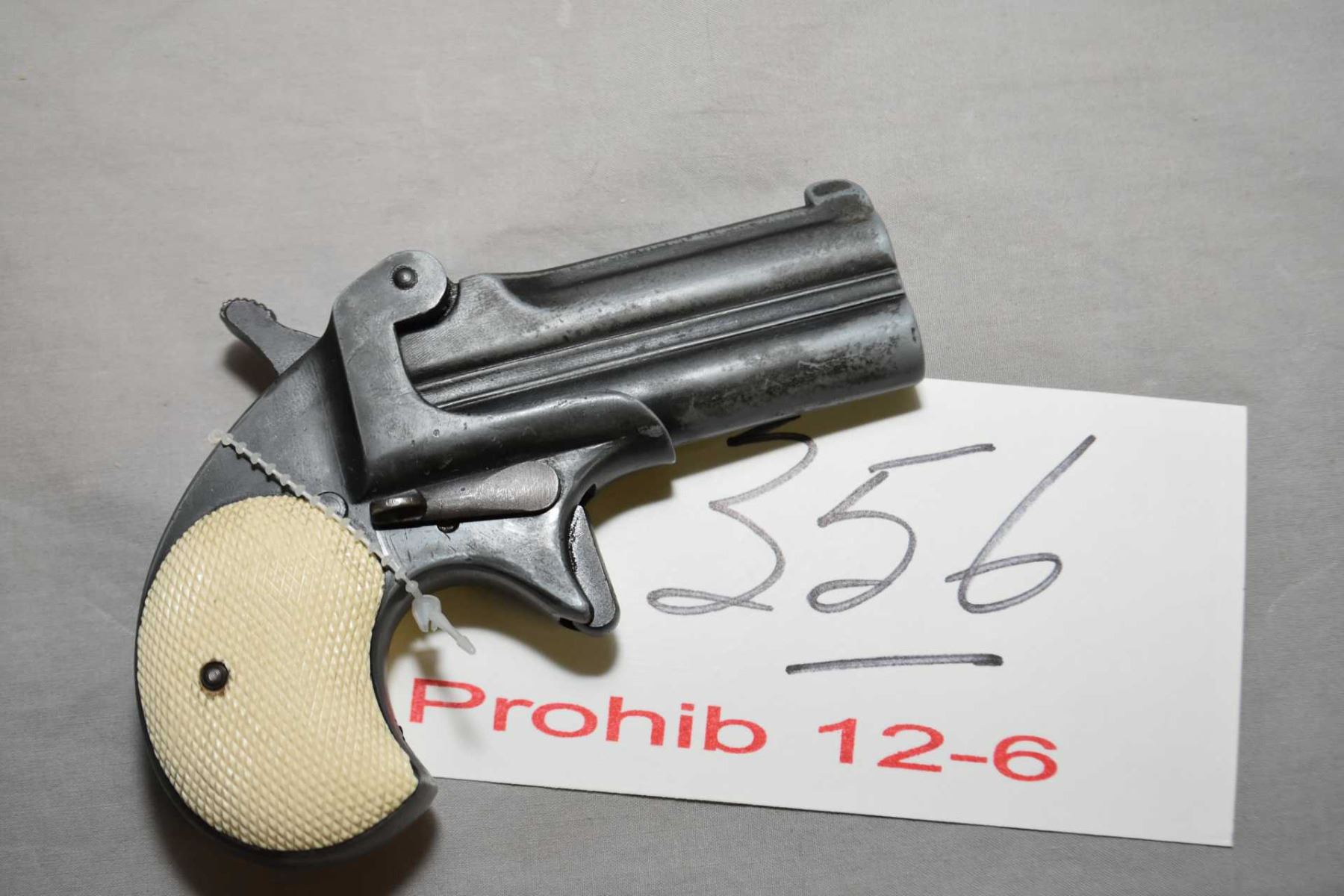 Reck Model Derringer 22 Lr Cal 2 Shot Multi Barrel Pistol W 76 Mm Barrels Fading Blue Finish Wh