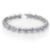 Image 1 : 10.0 CTW Tanzanite & Diamond Bracelet 18K White Gold - REF-393K3R - 14446