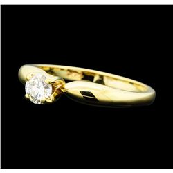 0.25 ctw Diamond Solitaire Ring - 14KT Yellow Gold