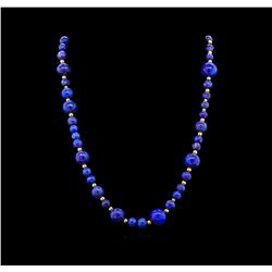 Lapis Necklace - 14KT Yellow Gold