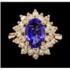 Image 2 : 2.72 ctw Tanzanite and Diamond Ring - 14KT Rose Gold