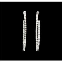 1.02 ctw Diamond Earrings - 18KT White Gold