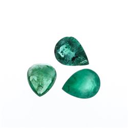 2.65 cts. Pear Cut Natural Emerald Parcel