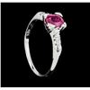 Image 4 : 1.07 ctw Ruby and Diamond Ring - Platinum