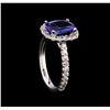 Image 4 : 2.11 ctw Tanzanite and Diamond Ring - 14KT White Gold