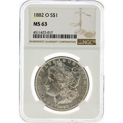 1882-O NGC MS63 Morgan Silver Dollar