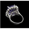 Image 3 : 11.85 ctw Tanzanite and Diamond Ring - 14KT White Gold