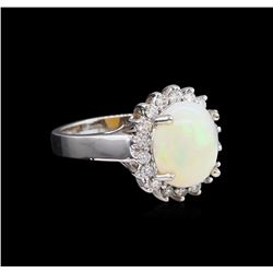 2.31 ctw Opal and Diamond Ring - 14KT White Gold