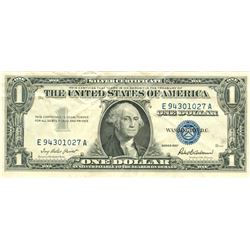 $1 XF/AV Silver Certificate Currency