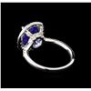 Image 3 : 4.22 ctw Tanzanite and Diamond Ring - 14KT White Gold