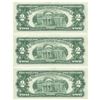 Image 2 : 1963 $2 Uncirculated Red Seal Bill Lot of 3