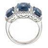 Image 3 : 6.77 ctw London Blue Topaz and Diamond Ring - 14KT White Gold