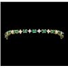 Image 1 : 5.43 ctw Alexandrite And Diamond Bracelet - 14KT Yellow Gold