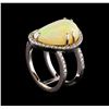 Image 4 : 7.92 ctw Opal and Diamond Ring - 14KT White Gold