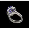 Image 3 : 5.29 ctw Tanzanite and Diamond Ring - 14KT White Gold
