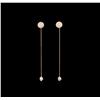 0.95 ctw Diamond Earrings - 14KT Rose Gold