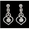 Image 1 : 2.58 ctw Diamond Earrings - 18KT White Gold