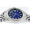 Image 8 : Rolex Mens Stainless Steel Blue Vignette 3.15 Carat Diamond Datejust Wristwatch