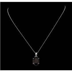 Crayola 8.80 ctw Garnet Pendant - 14KT White Gold