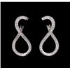 Image 1 : 0.90 ctw Diamond Earrings - 14KT White Gold