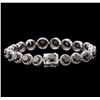 Image 2 : 35.19 ctw Black Diamond Bracelet - 14KT White Gold