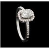 Image 4 : 0.93 ctw Diamond Ring - 14KT White Gold