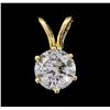 Image 1 : 0.50 ctw Diamond Pendant - 14KT Yellow Gold