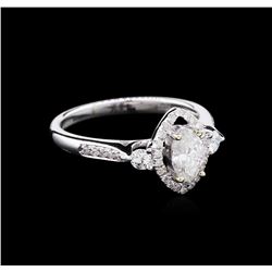 EGL USA Cert 0.74 ctw Diamond Ring - 18KT White Gold