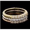 Image 1 : 0.65 ctw Diamond Ring Set - 14KT Tri Color Gold