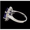 Image 3 : 4.40 ctw Tanzanite and Diamond Ring - 14KT White Gold