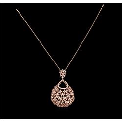 14KT Rose Gold 2.36 ctw Diamond Pendant With Chain