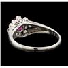 Image 3 : 0.34 ctw Ruby and Diamond Ring - Platinum