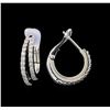 Image 2 : 0.57 ctw Diamond Earrings - 14KT White Gold