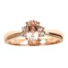 Image 1 : 0.74 ctw Morganite and Diamond Ring - 14KT Rose Gold