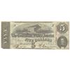 Image 1 : 1863 $5 The Confederate States of America Note T-60 CC