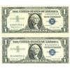 Image 1 : $1 XF/AV Silver Certificate Currency Lot of 2