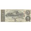 Image 1 : 1863 $5 The Confederate States of America Note T-60 CC