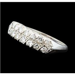 0.50 ctw Diamond 2-Row Band - 10KT White Gold