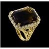 Image 4 : 14.64 ctw Ametrine Quartz and Diamond Ring - 14KT Yellow Gold