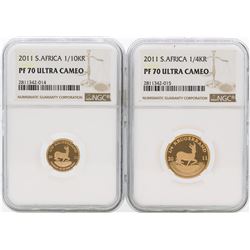 2011 PF70 Ultra Cameo Krugerrand 4 Coin Proof Set