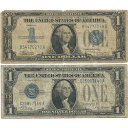 1928 $1 Silver Certificate Currency Lot of 2